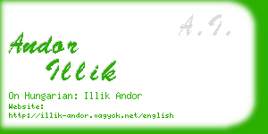 andor illik business card